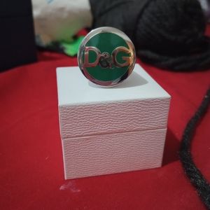 Dolce & Gabbana stainless steel enameled ring